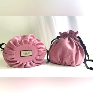 GUCCI Cosmetic Drawstring Pouch, EUC